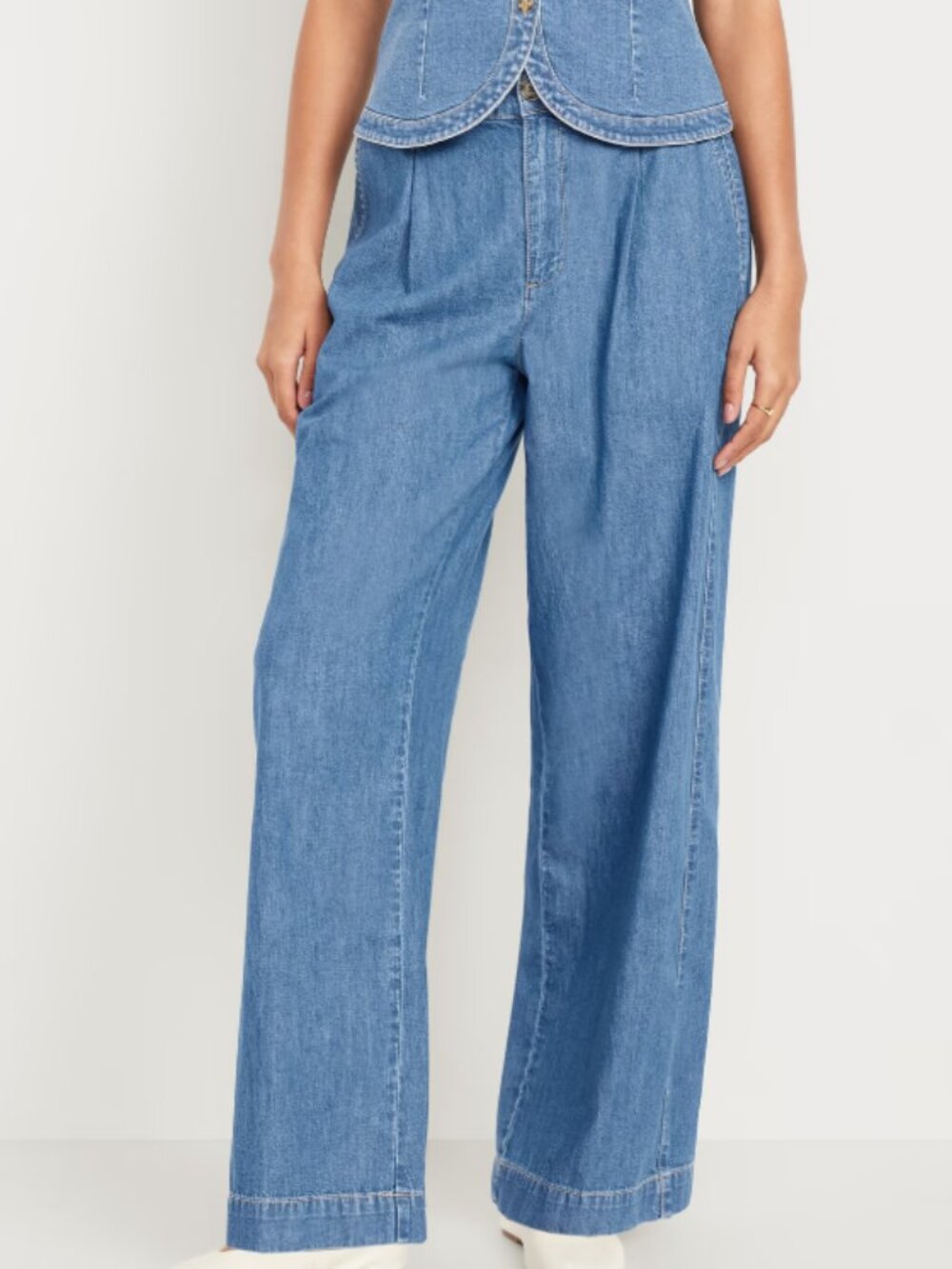 Old Navy High-Waisted Taylor Trouser Wide-Leg Denim Pants Size 18 - CL0498